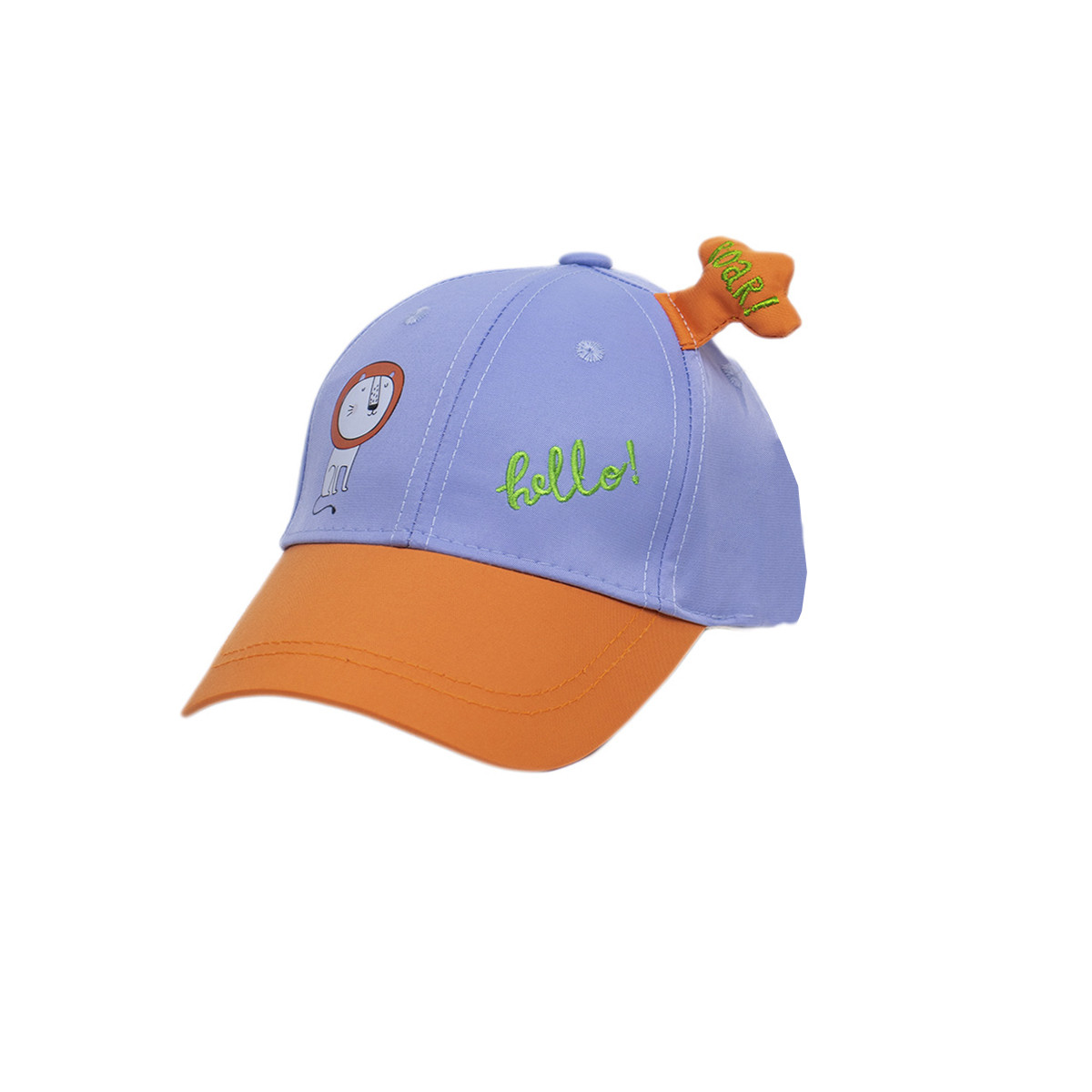 Лятна шапка за момчета "Hello" в синьо