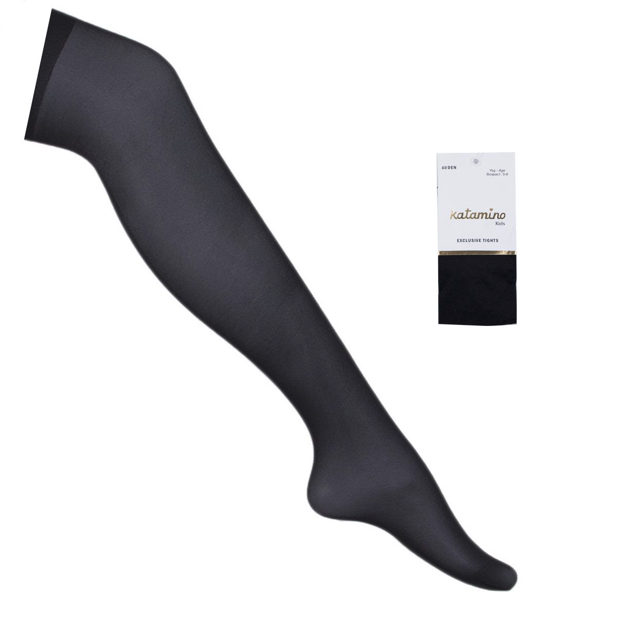 Детски чорапогащник 40 den в черно