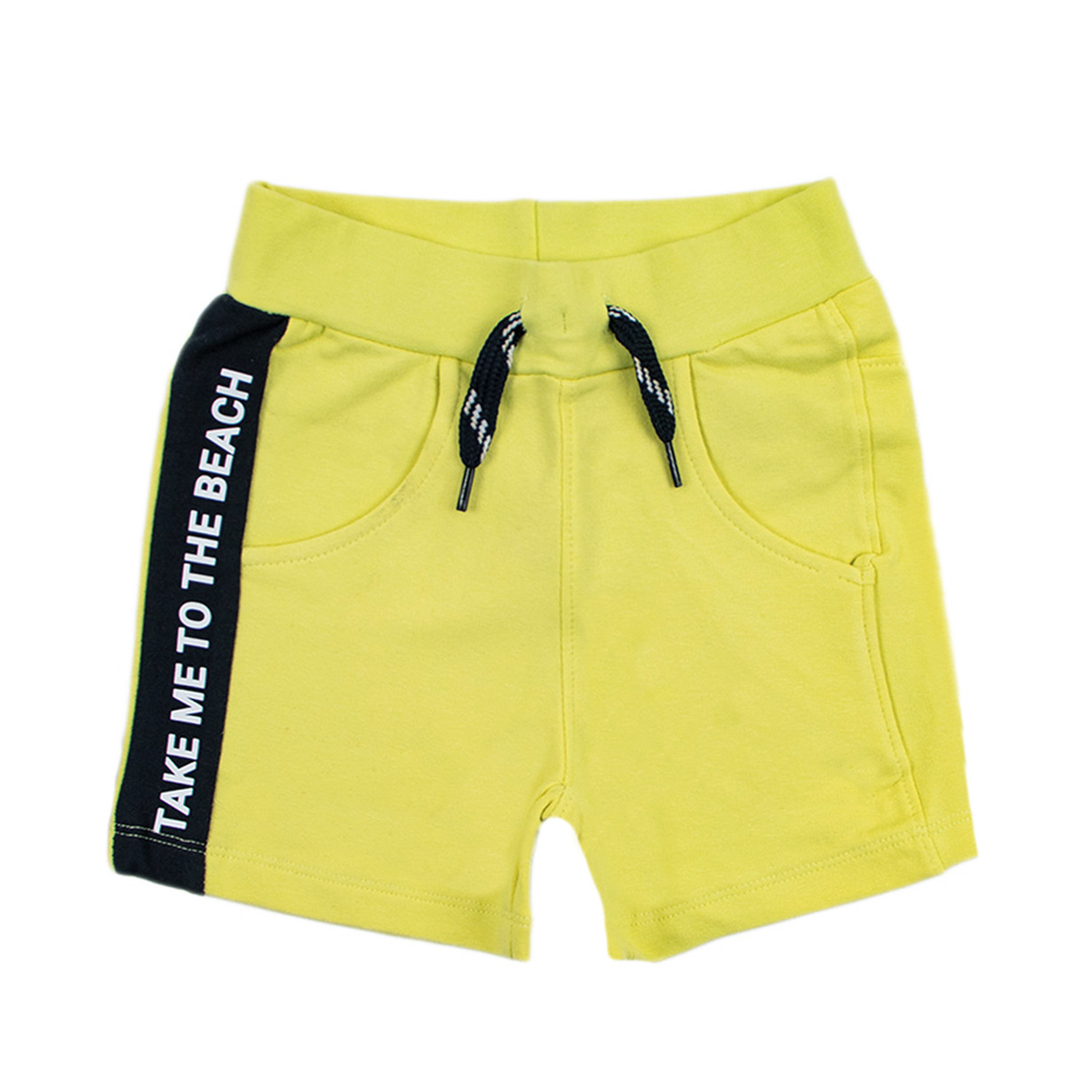 Детски къси панталони в цвят лайм