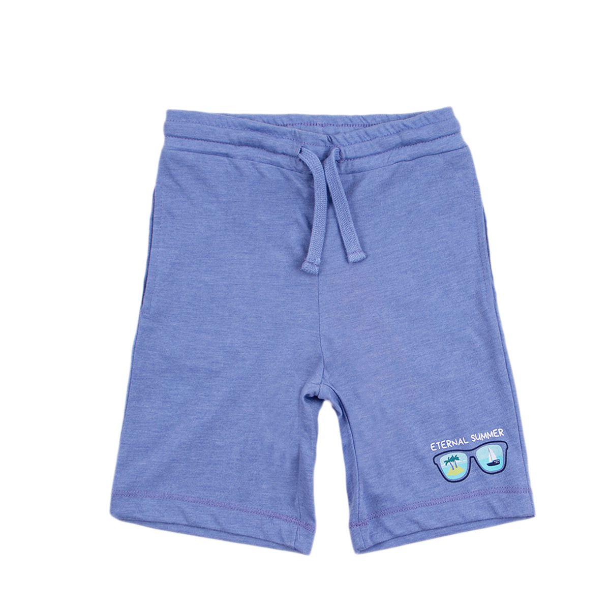 Детски къси панталони в син меланж