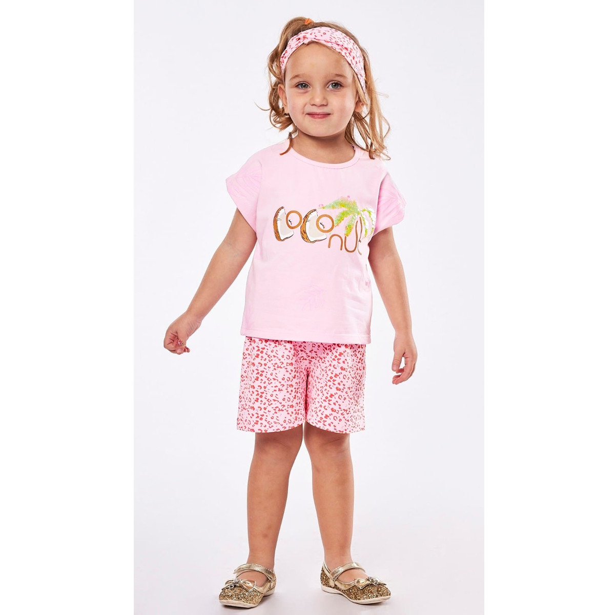 Детски летен комплект от 3 части в розово