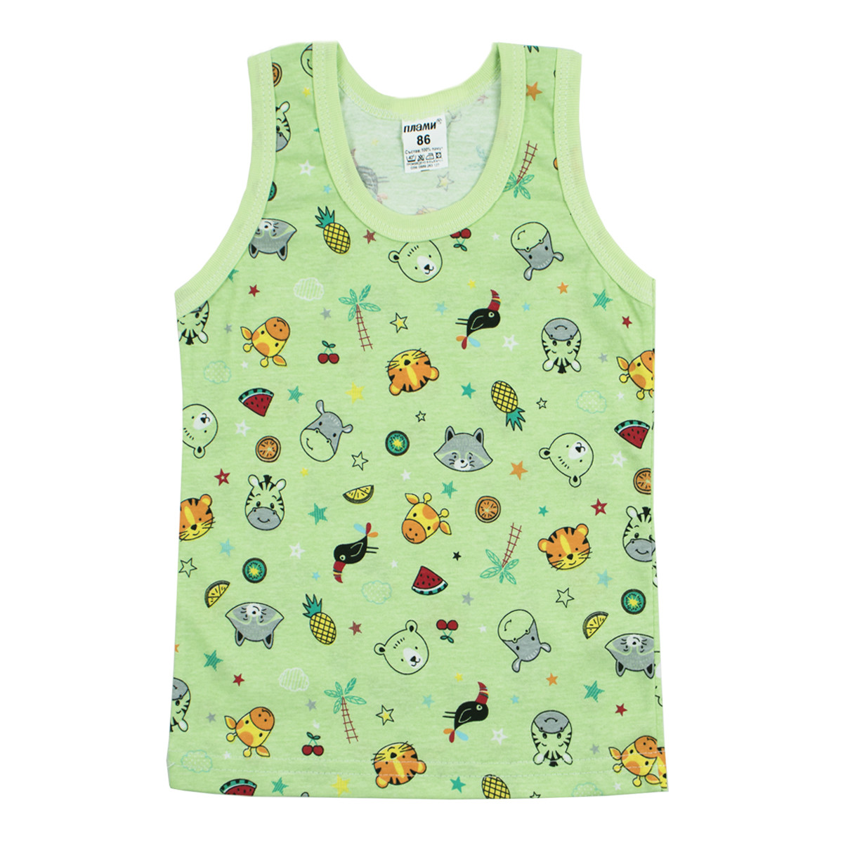 Детски потник в щампиран десен "Животни"