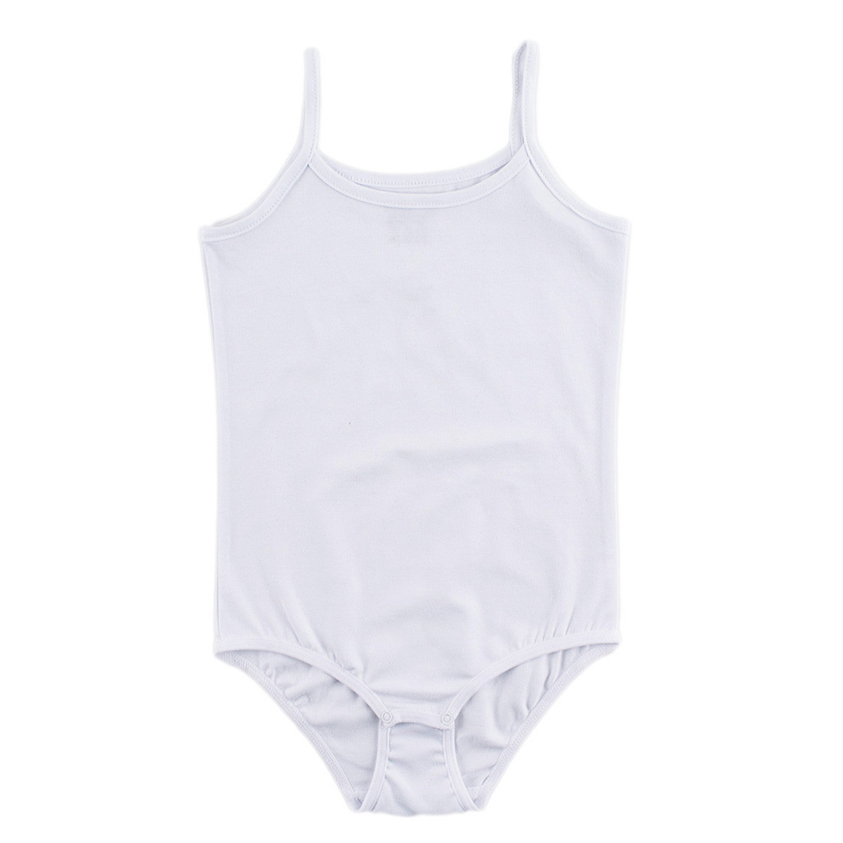 Детско памучно боди в бял цвят с тънки презрамки