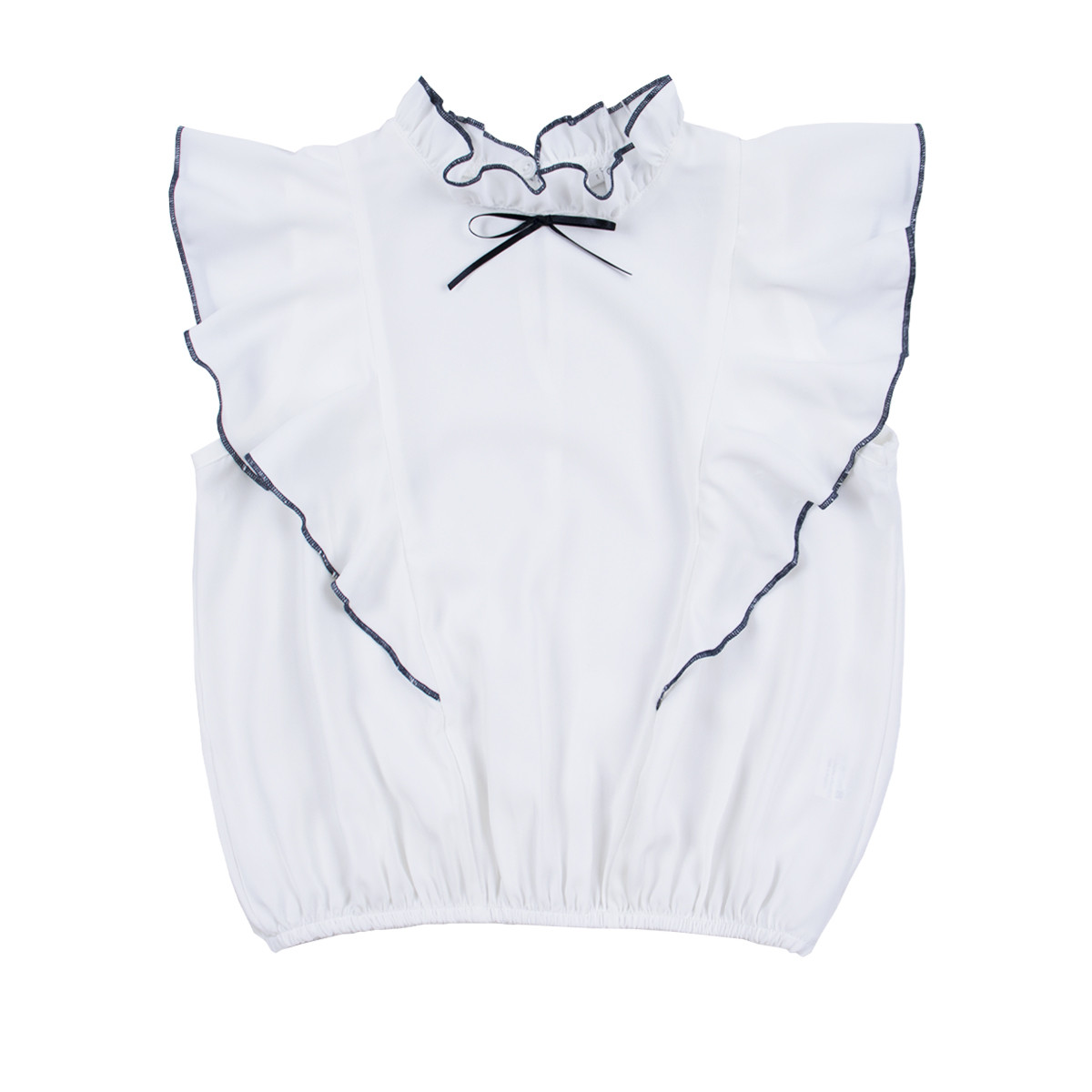 Елегантна блуза с къдрички за момичета