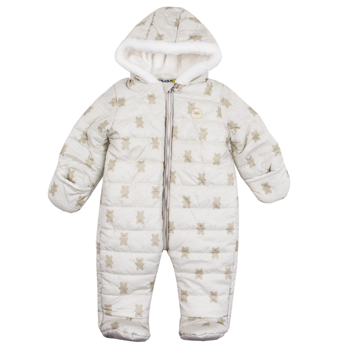 Ескимос с топъл полар за момчета в бежово меланж