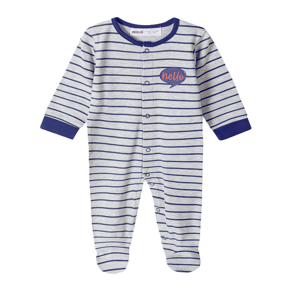 Бебешки памучен гащеризон в сиво райе