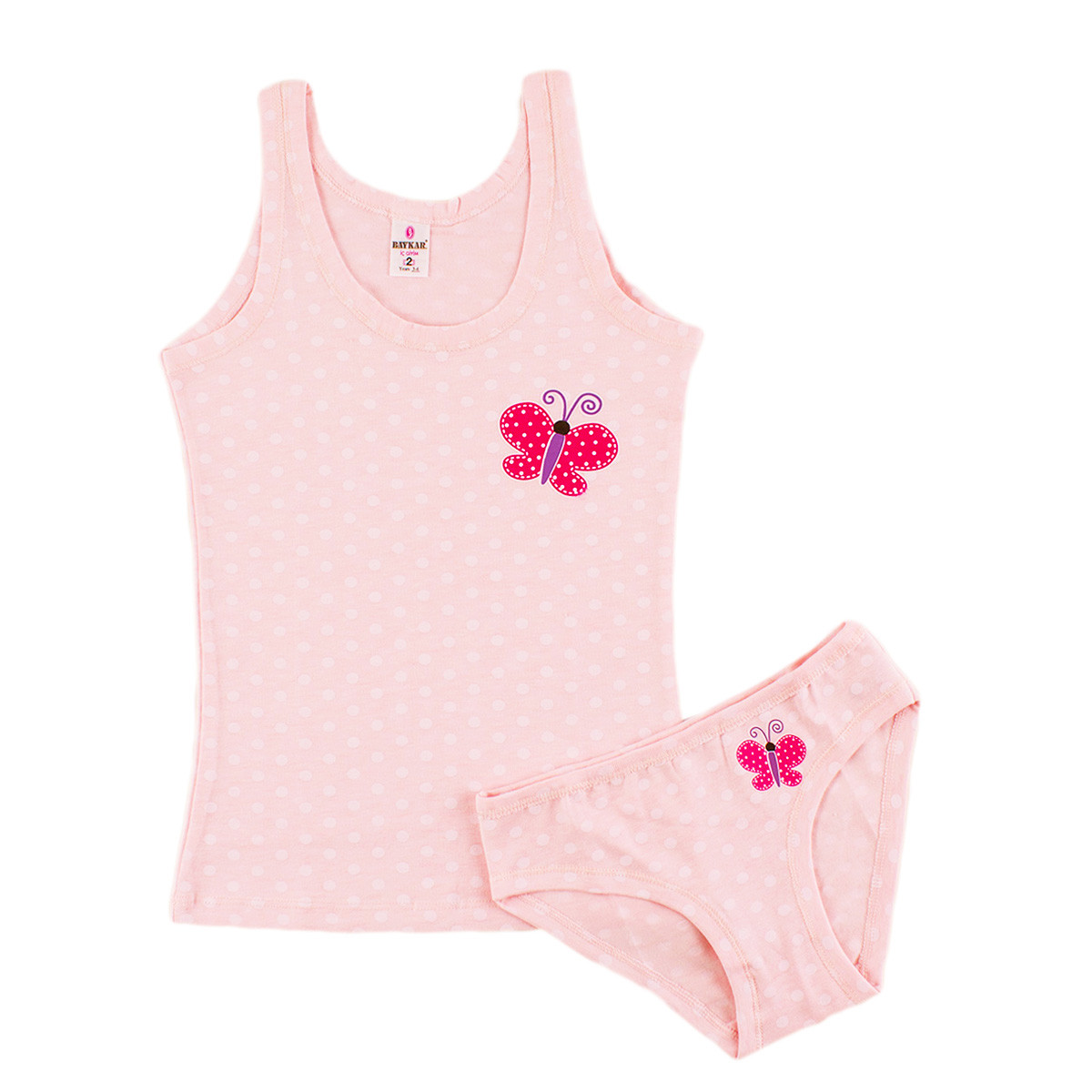 Комплект бельо в светлорозово за момичета (0 - 10 год.)