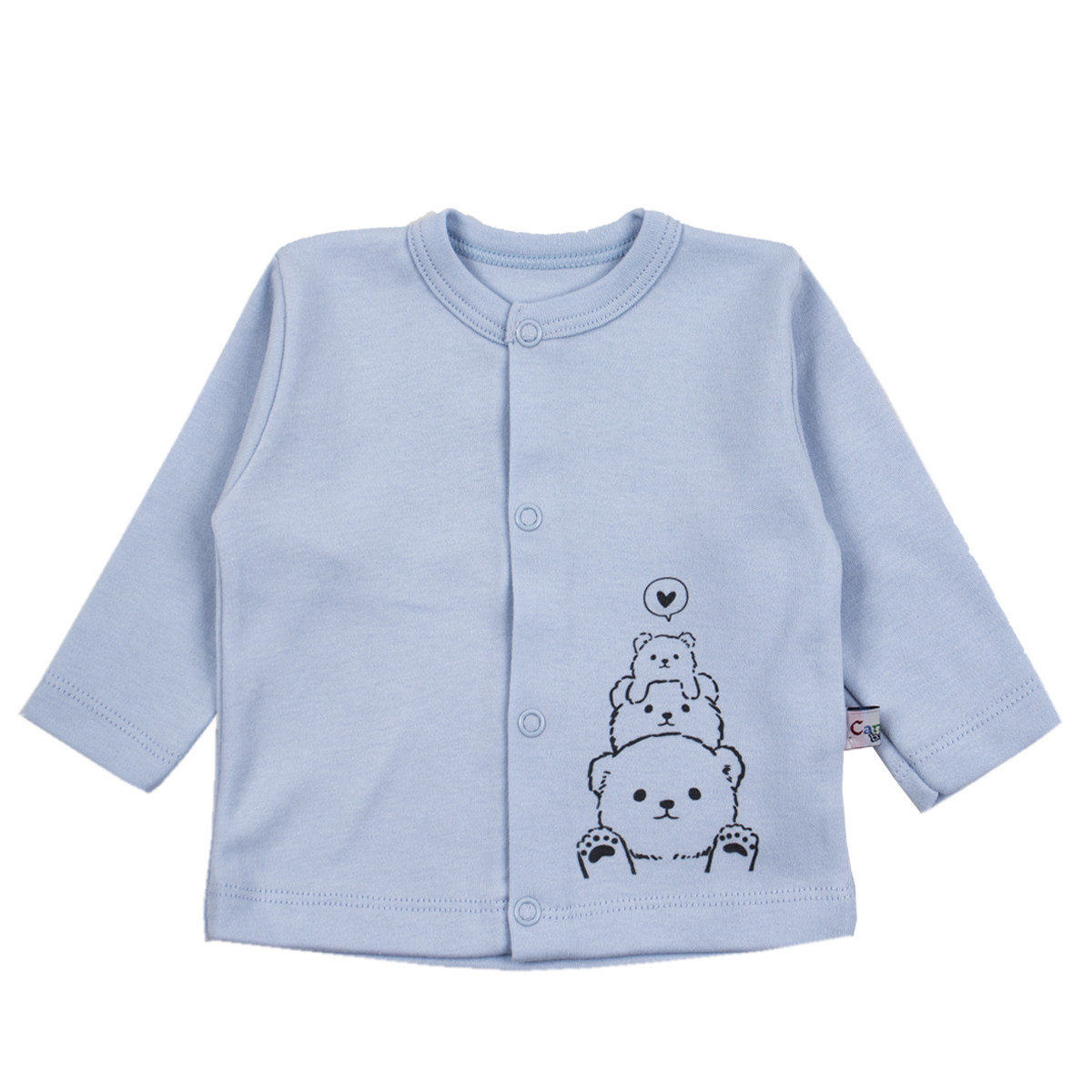 Бебешка памучна жилетка "Sweet bear" в синьо