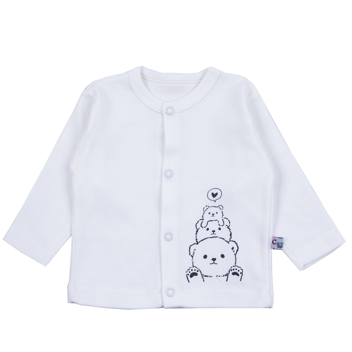 Бебешка памучна жилетка "Sweet bear" в екрю