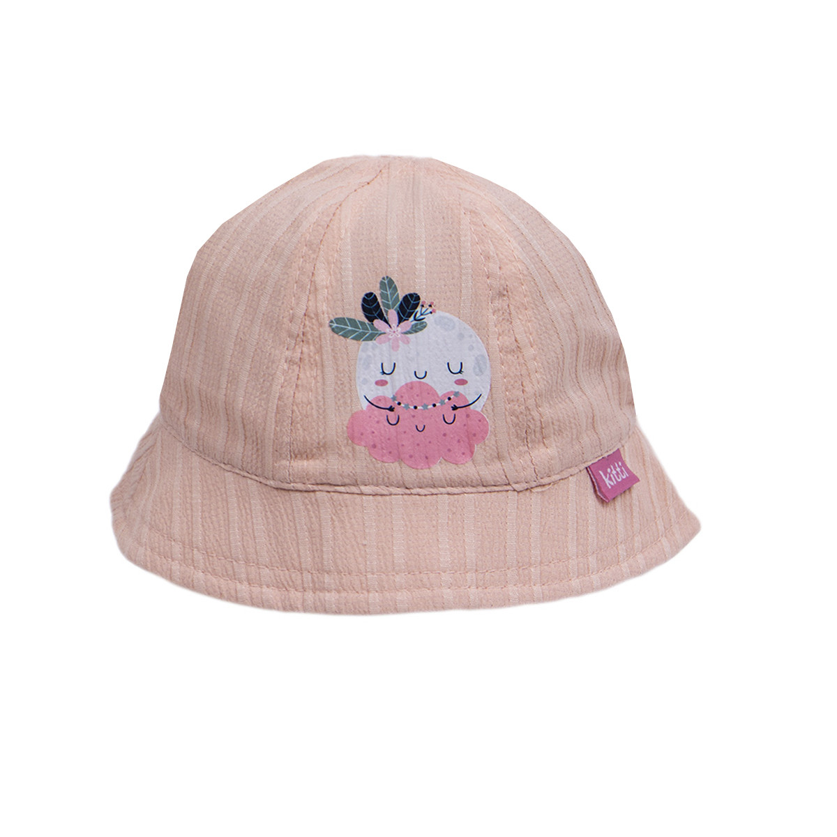 Детска лятна шапка за момичета в изчистено розово