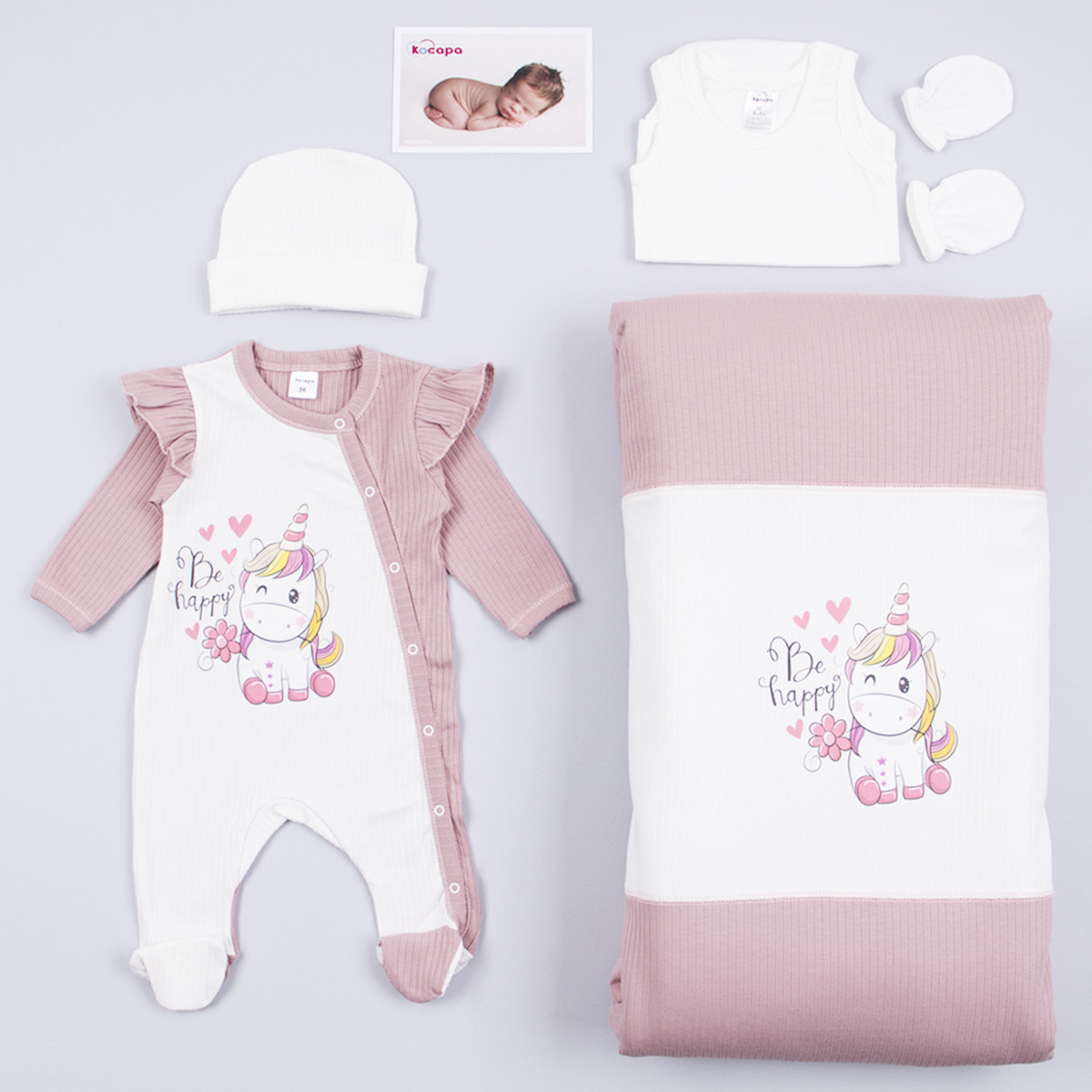 Комплект за изписване "Be Happy" в розово