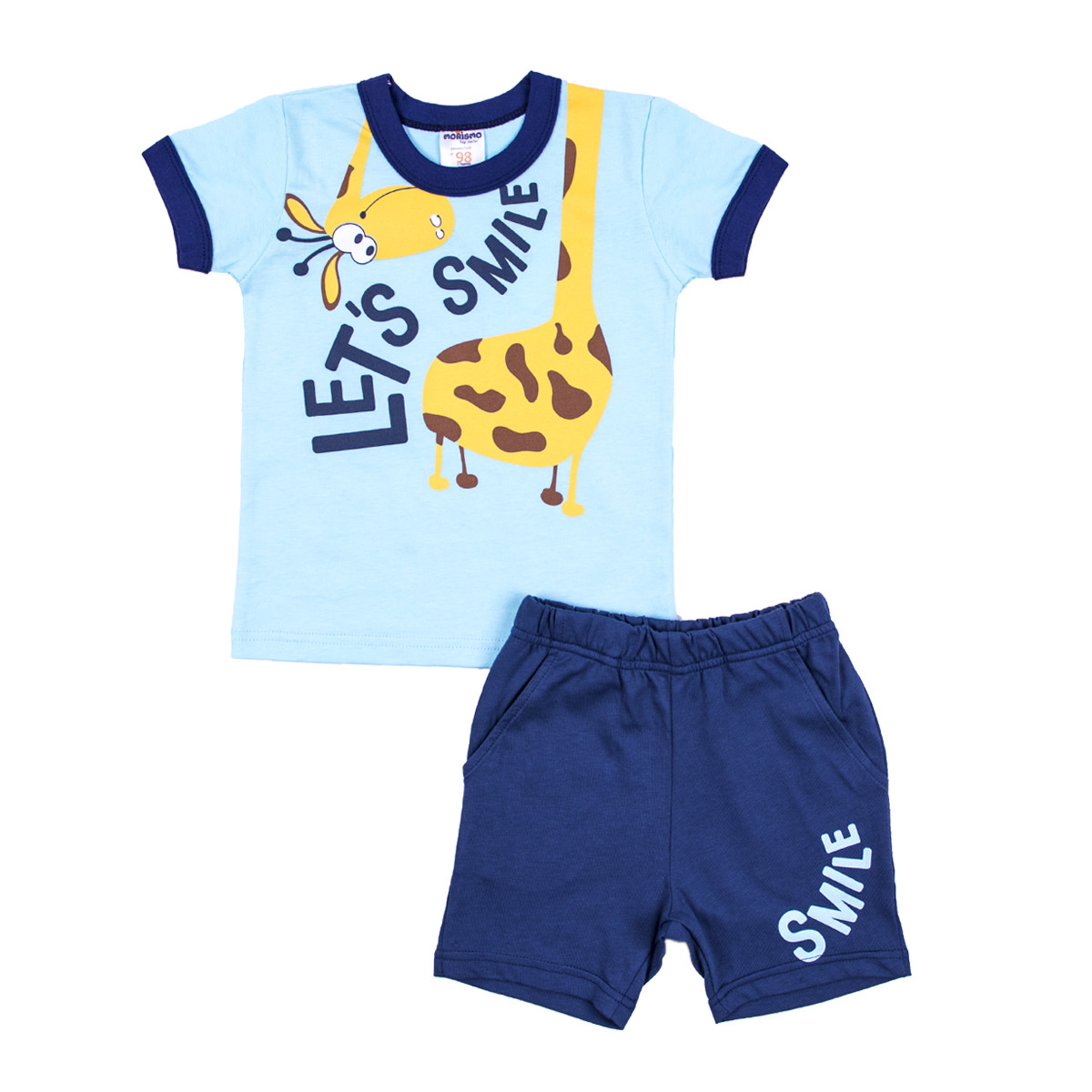Летен комплект  "Let's smile" в синьо