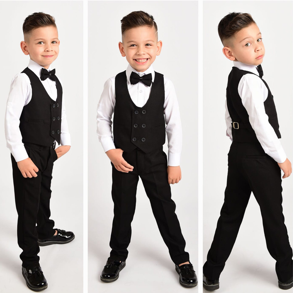 Официален комплект от 4 части в черно и бяло