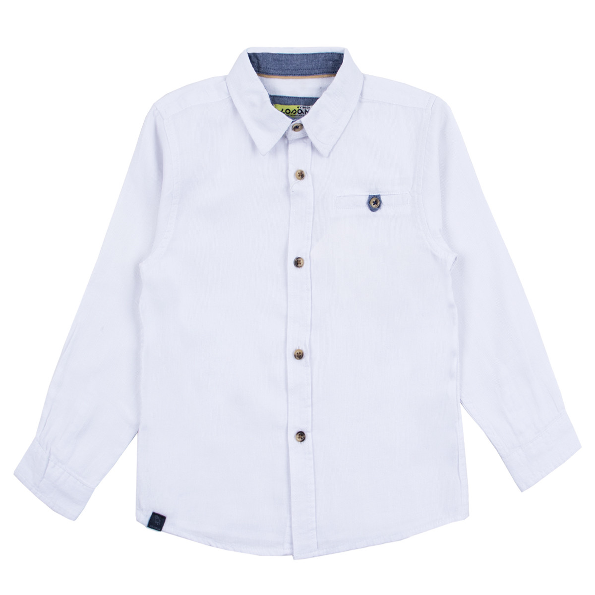 Памучна риза за момчета в бяло