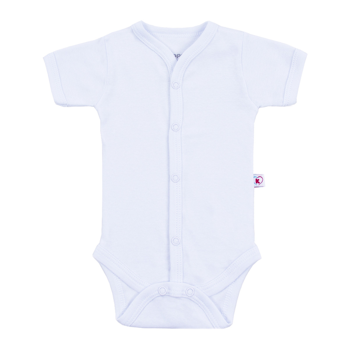 Памучно боди от рипс в бяло