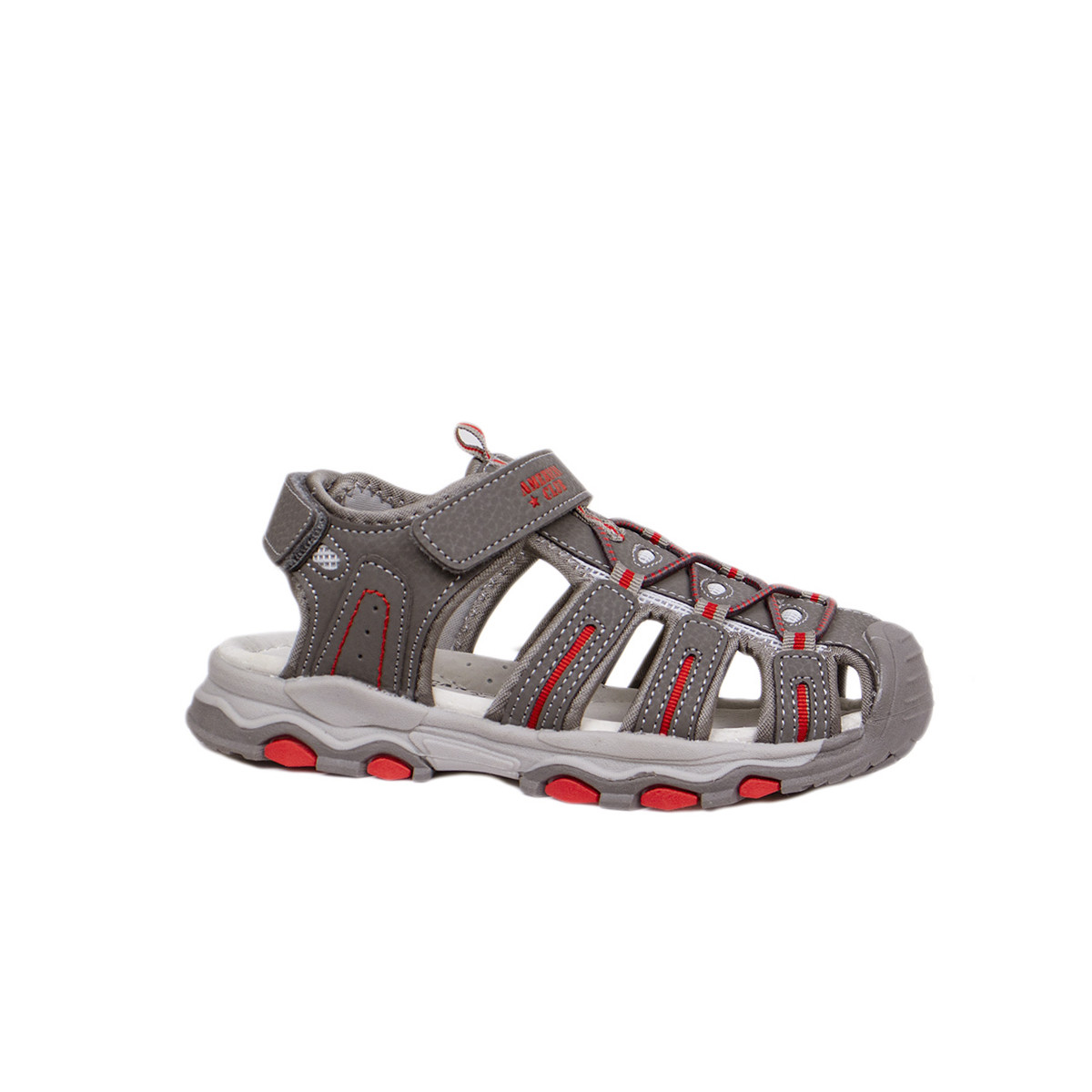 Детски анатомични сандали в сиво за момчета