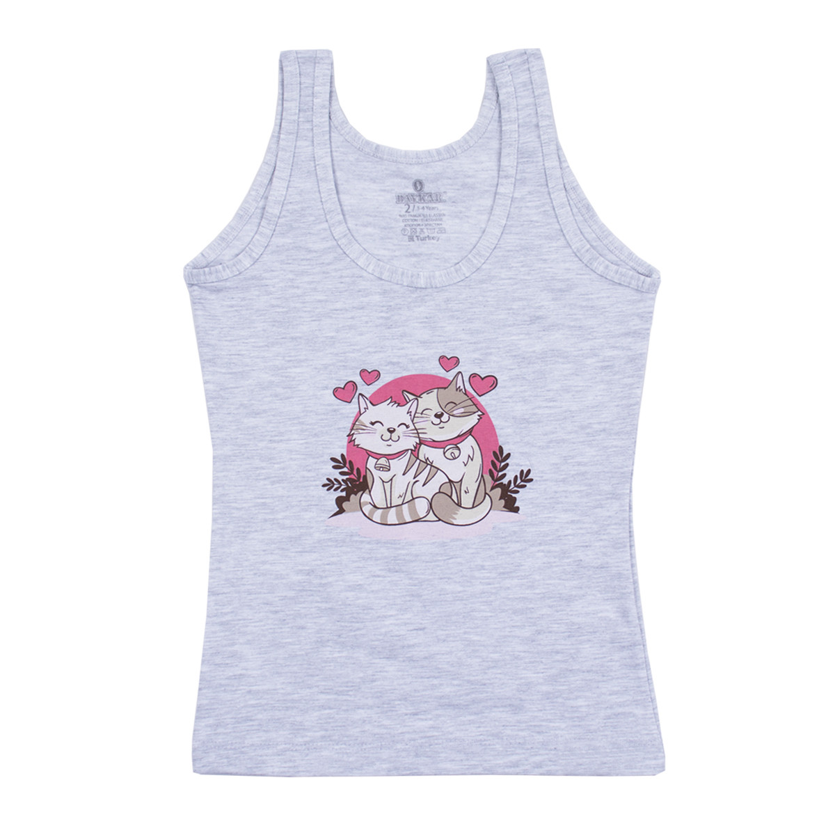 Детски потник "Котенца" в сив меланж