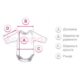 Таблица с размери за Боди - потник