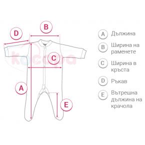 Таблица с размери за Плюшени и ватирани